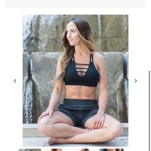 NWT. Black grid bra. Zyia.